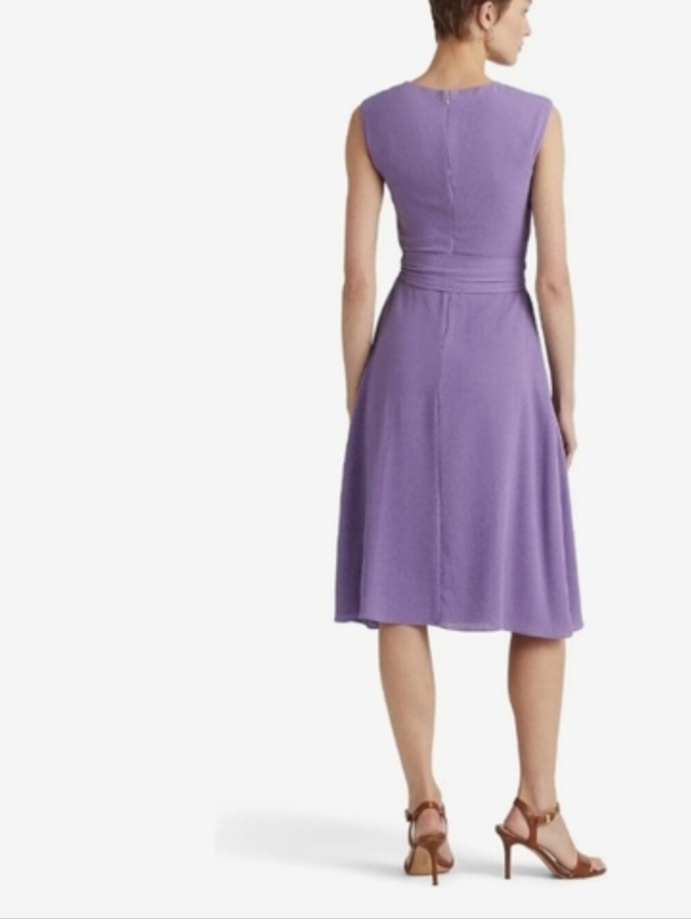 Lauren Ralph Lauren Sleeveless Lavender A-Line Dress Size 6